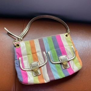 Authentic Coach Multi Color purse cute summer purse!! 🌸